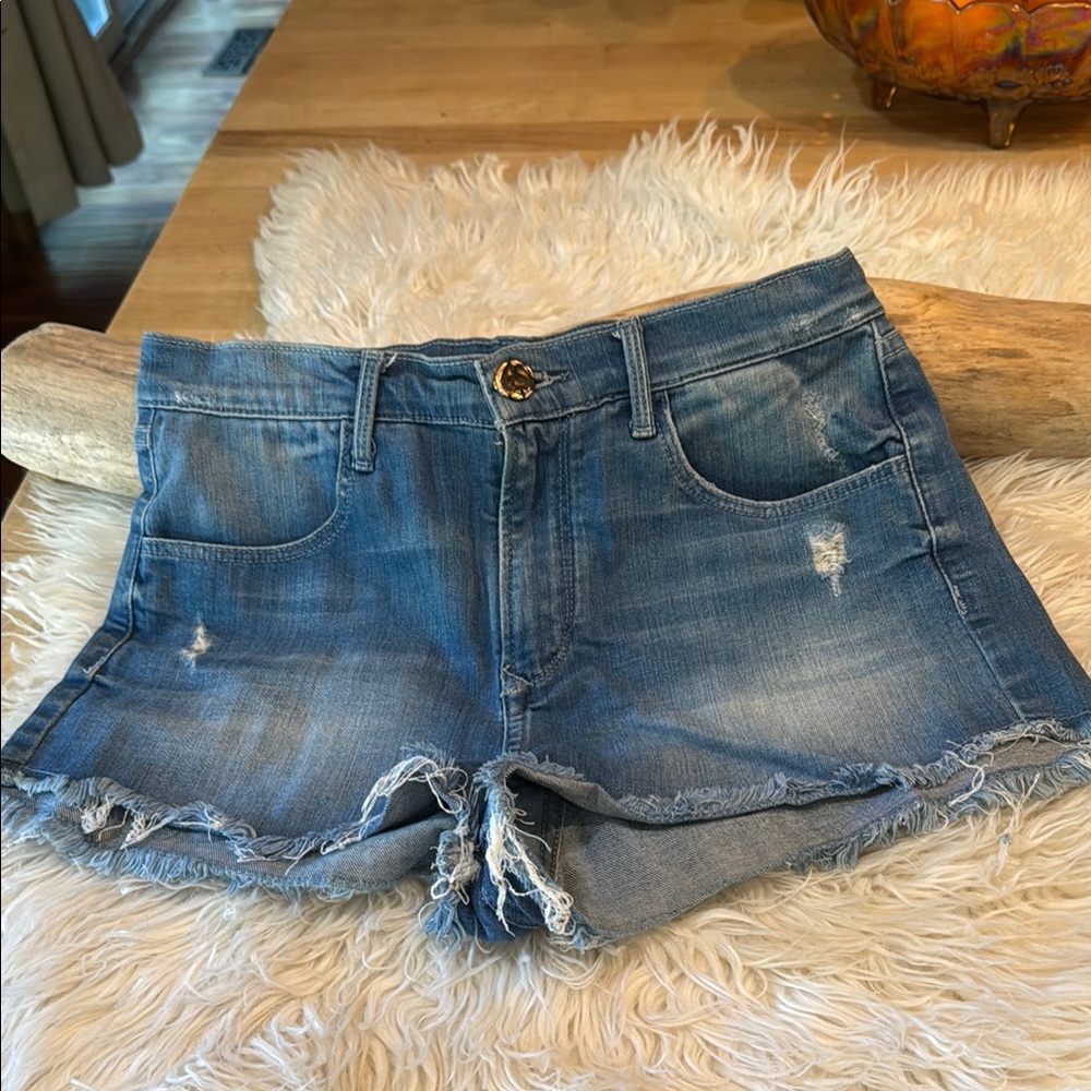 Black orchid denim vintage style shorts
